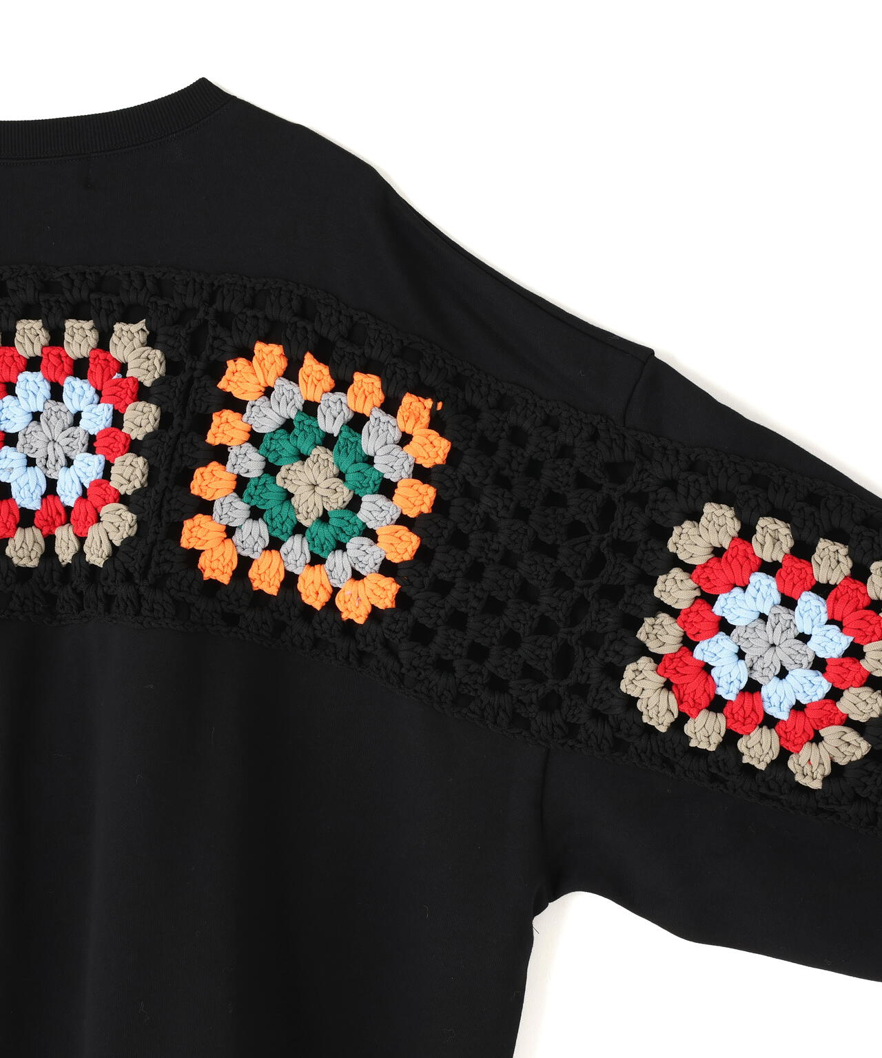 DISCOVERED(ディスカバード) 別注 CROCHET SLEEVE SWEAT