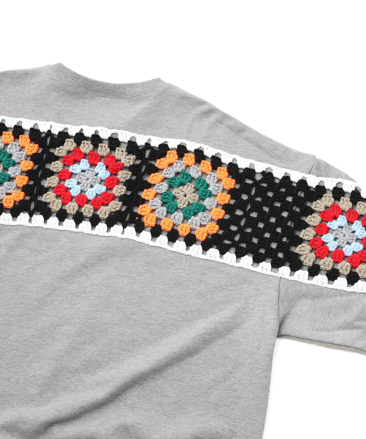 DISCOVERED(ディスカバード) 別注 CROCHET SLEEVE SWEAT