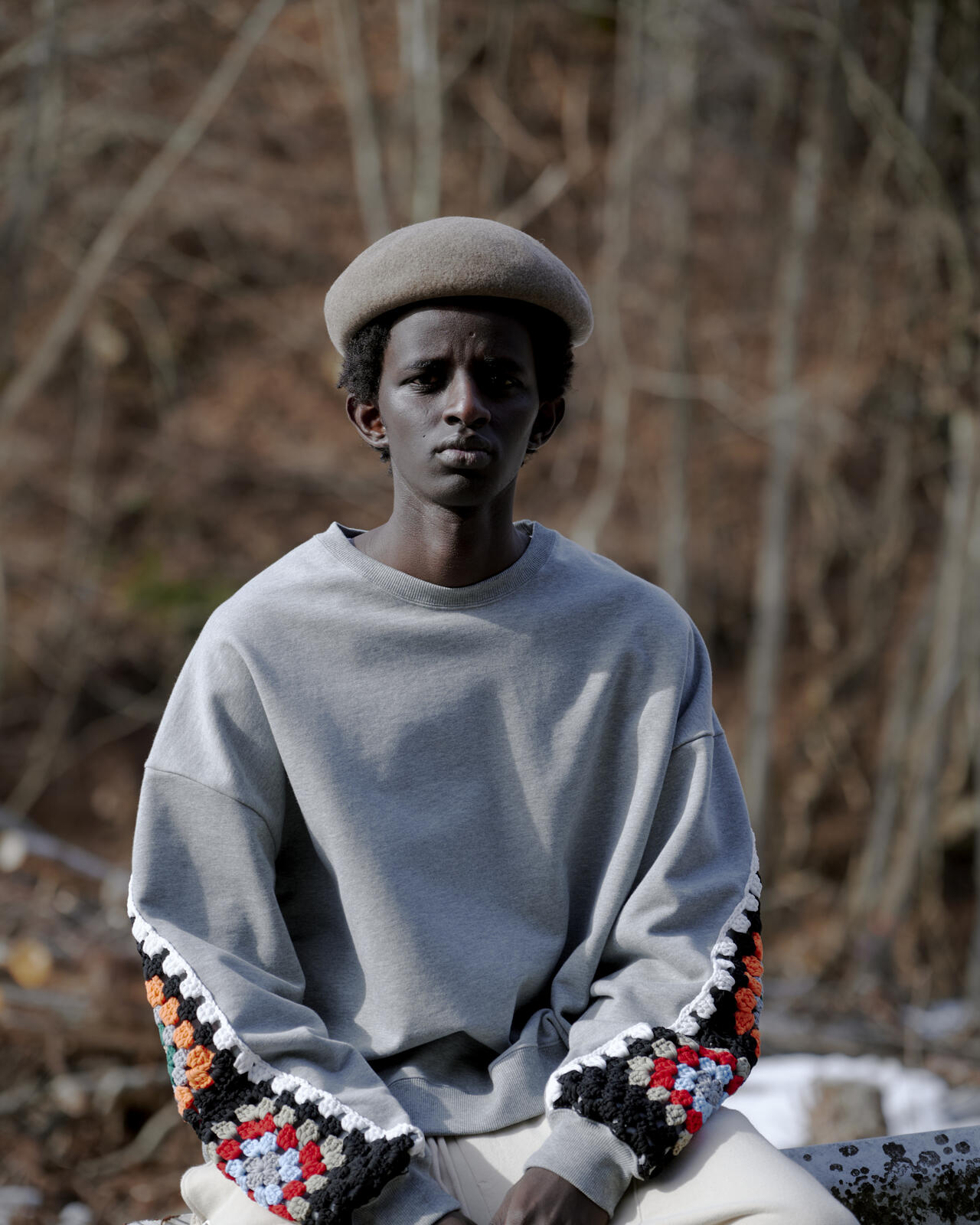 DISCOVERED(ディスカバード) 別注 CROCHET SLEEVE SWEAT