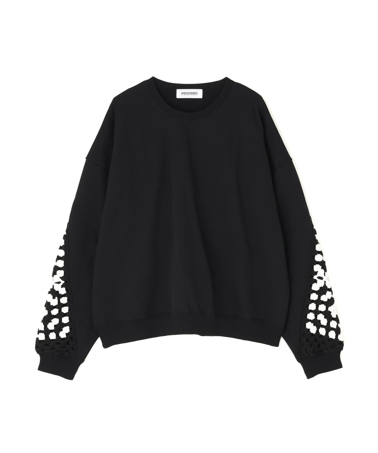 DISCOVERED(ディスカバード) 別注 CROCHET SLEEVE SWEAT