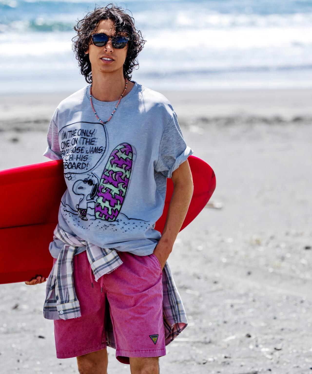 TRIPPY ART(トリッピーアート）SNOOPY ON THE BEACH 3D TEE | B'2nd