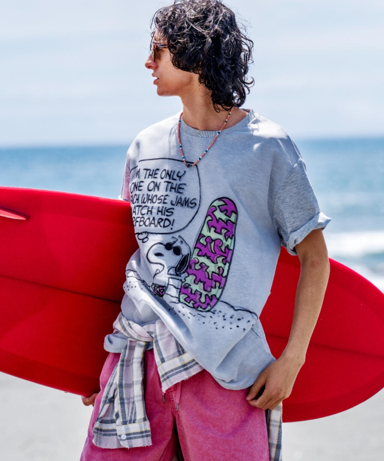 TRIPPY ART(トリッピーアート）SNOOPY ON THE BEACH 3D TEE | B'2nd