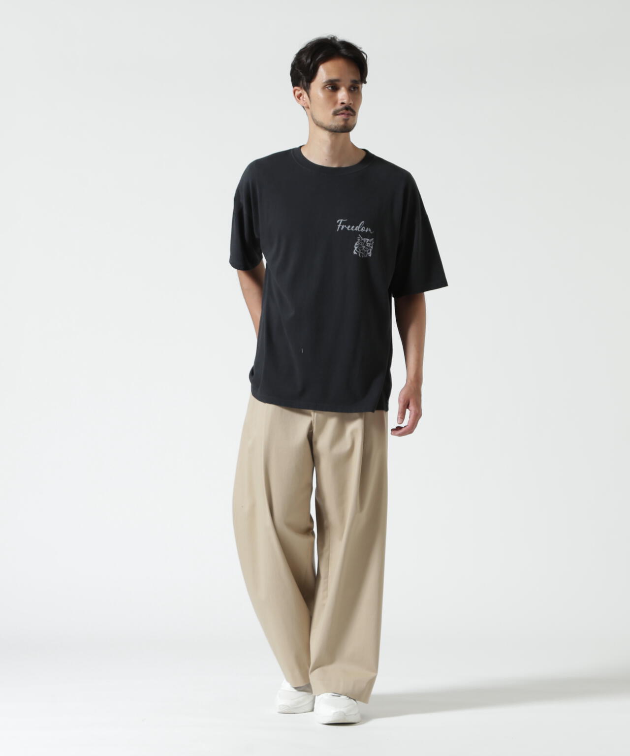 REMI RELIEF（レミレリーフ） 別注20/-天竺BIGサイズTシャツ（FREEDOM
