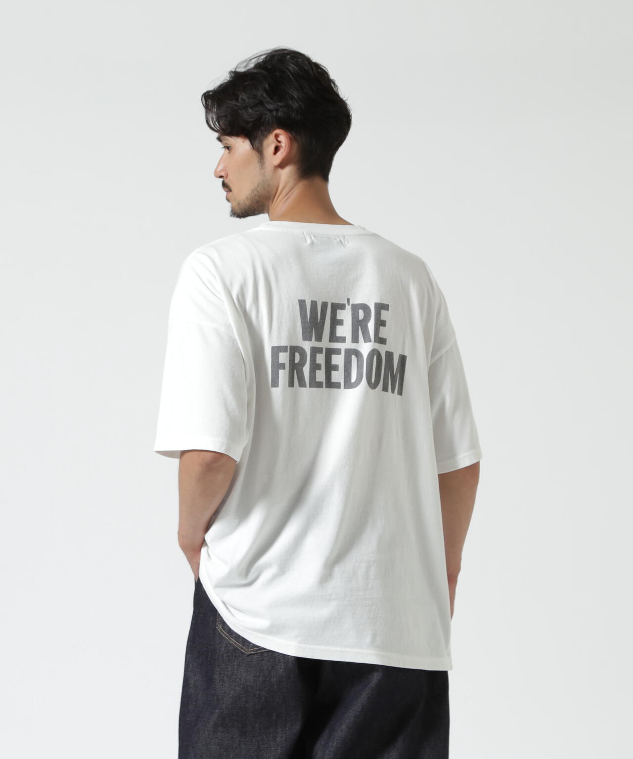 REMI RELIEF（レミレリーフ） 別注20/-天竺BIGサイズTシャツ（FREEDOM