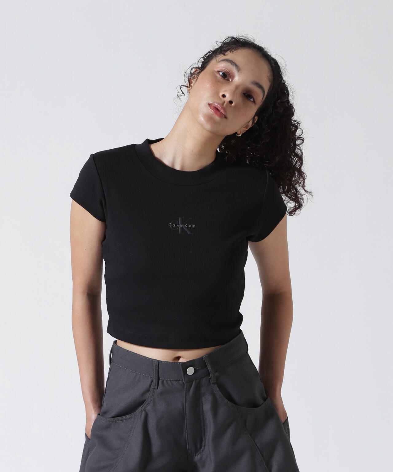 Calvin Klein (カルバンクライン）MONOLOGO BABY TEE/モノグラムベビーTシャツ