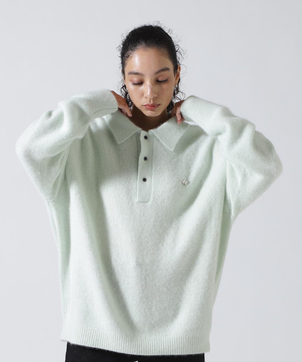 Knuth Marf（クヌースマーフ）fox over polo-neck knit | B