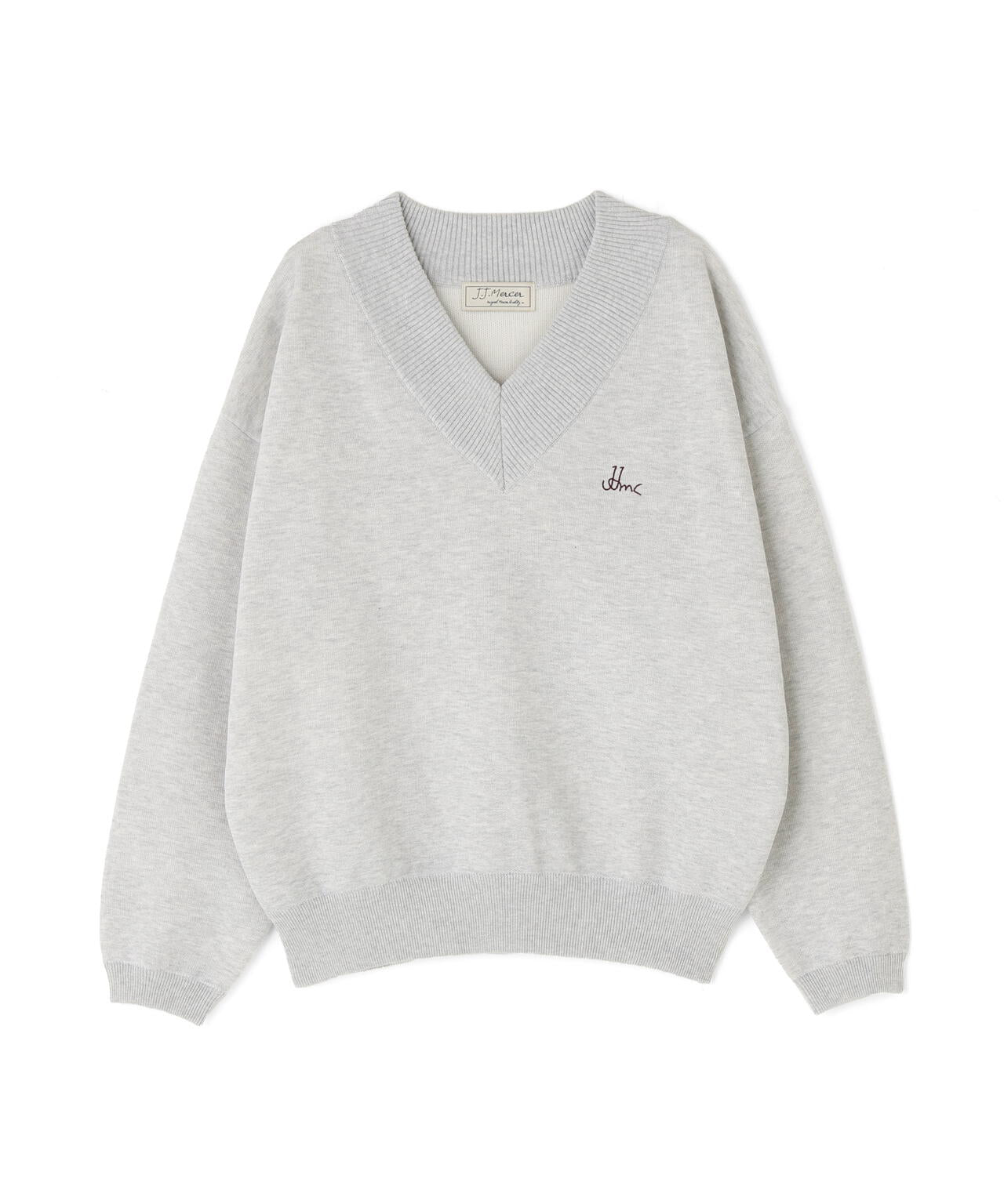 JJMERCER (ジェイジェイマーサー) 別注Ｖネックバックロゴニット