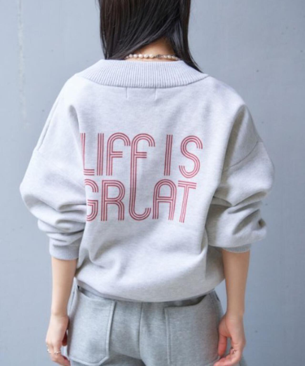 JJMERCER (ジェイジェイマーサー) 別注Ｖネックバックロゴニット