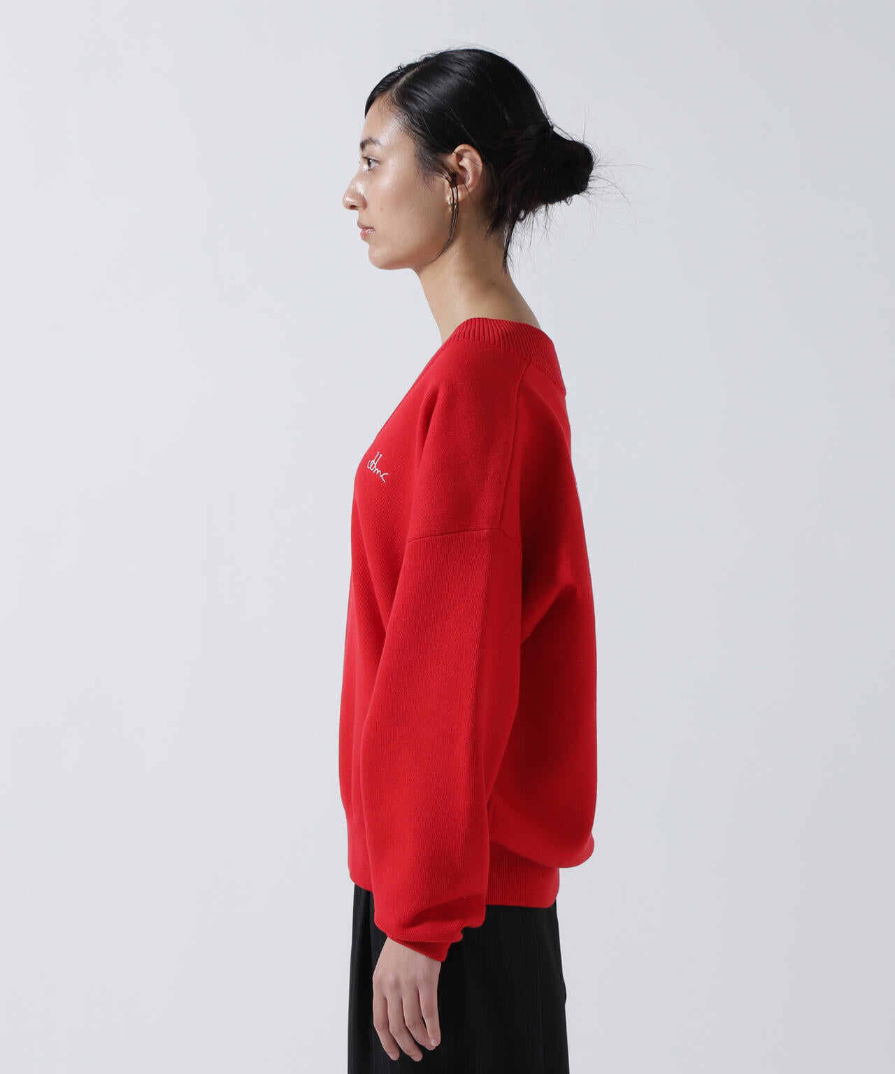 JJMERCER (ジェイジェイマーサー) 別注Ｖネックバックロゴニット