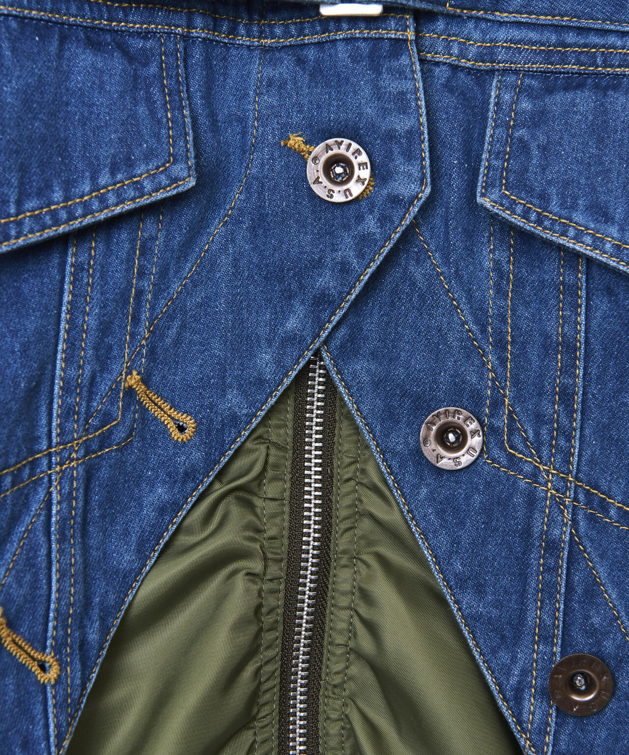 AVIREXｘAULA AILA（アヴィレックスｘアウラアイラ）デニムキリカエＧジャン