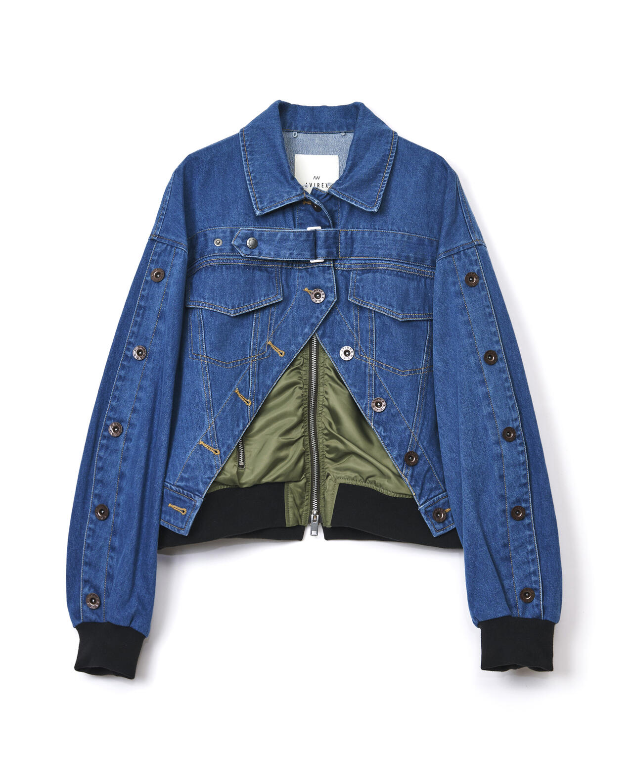 AVIREX デニムジャケット　B-2 AVIREXxAULA AILA（アヴィレックスxアウラアイラ）デニムキリカエG