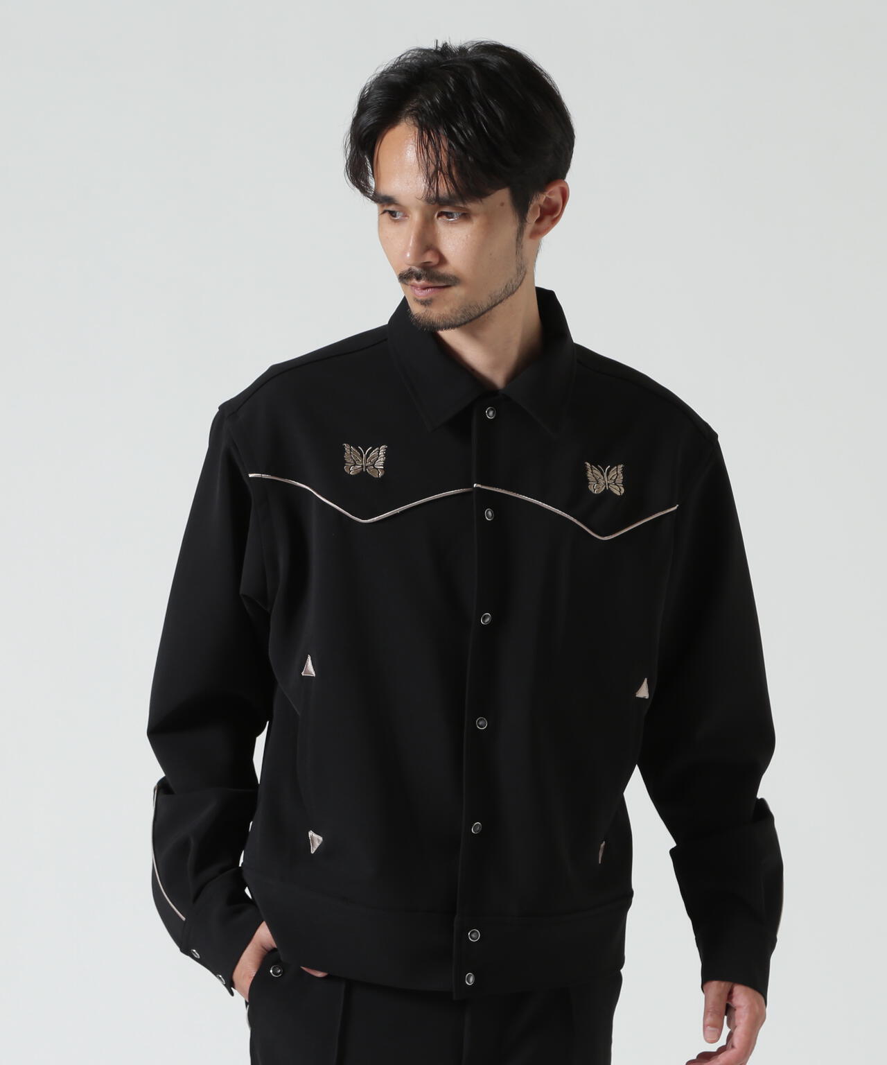 ジャケット・アウター needles cowboy jacket pants NEEDLES[ニードルズ] 23AW Piping Cowboy Jacket - Double Cloth [Green]