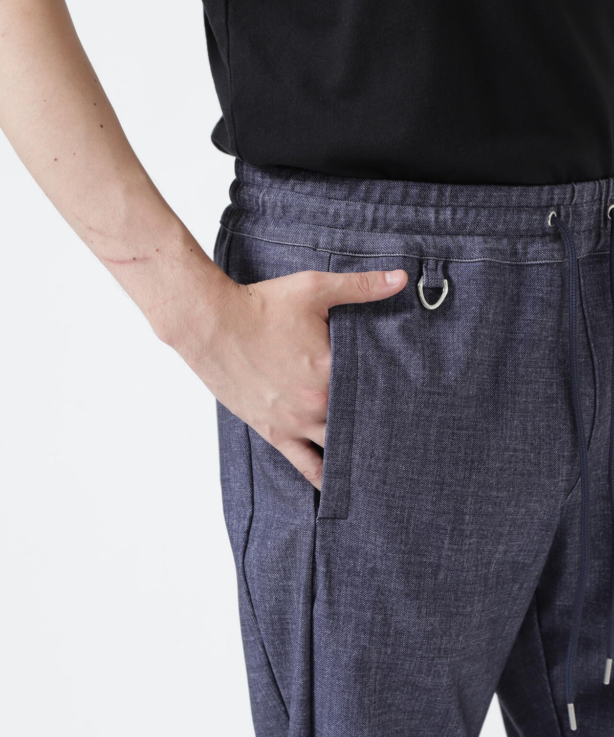 PIUORO（ピウオロ） SWITCHING DENIM PRINT PANTS