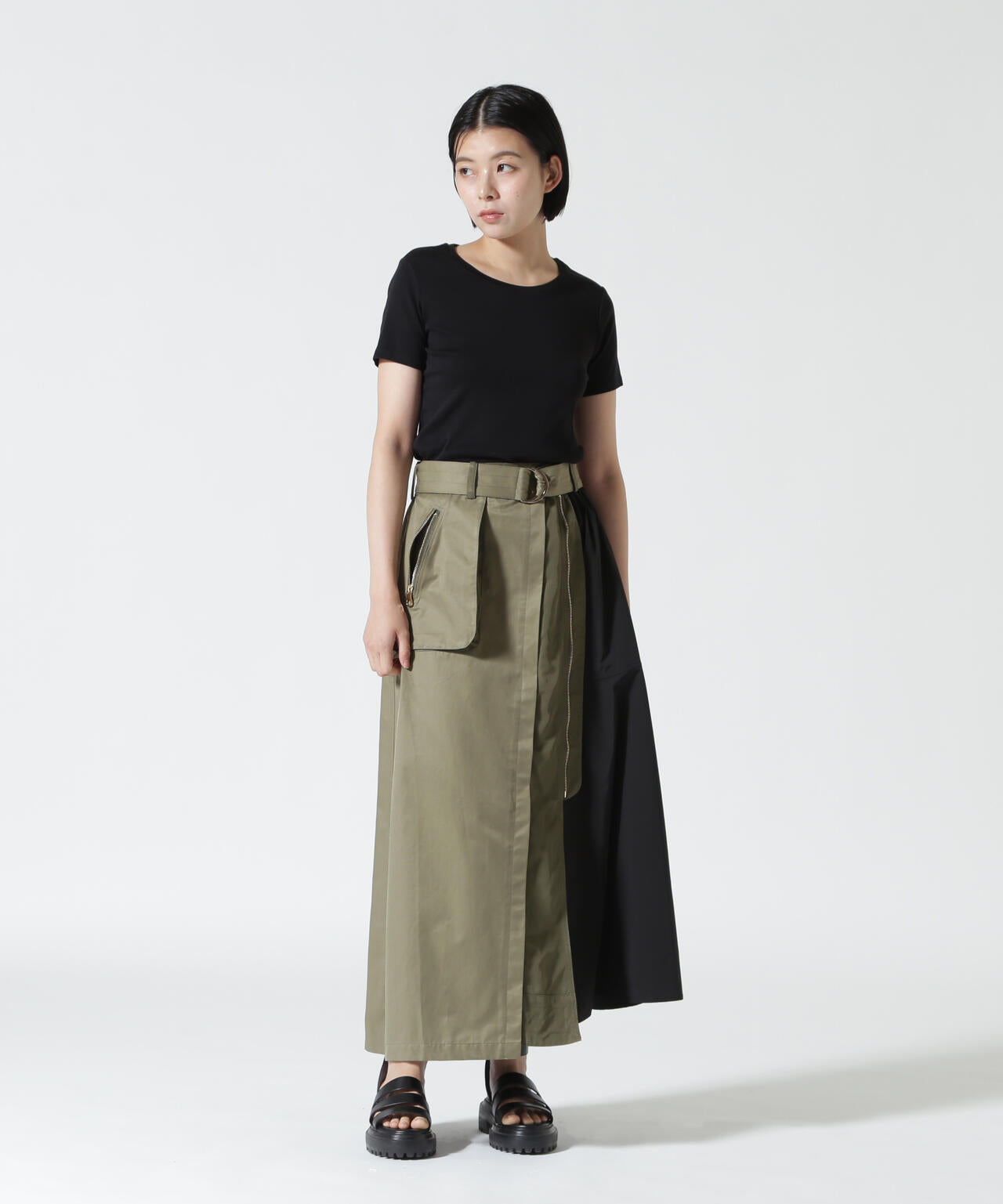 Risley(リズレー) 別注ベルト付アシンメトリーフレアスカート | B'2nd