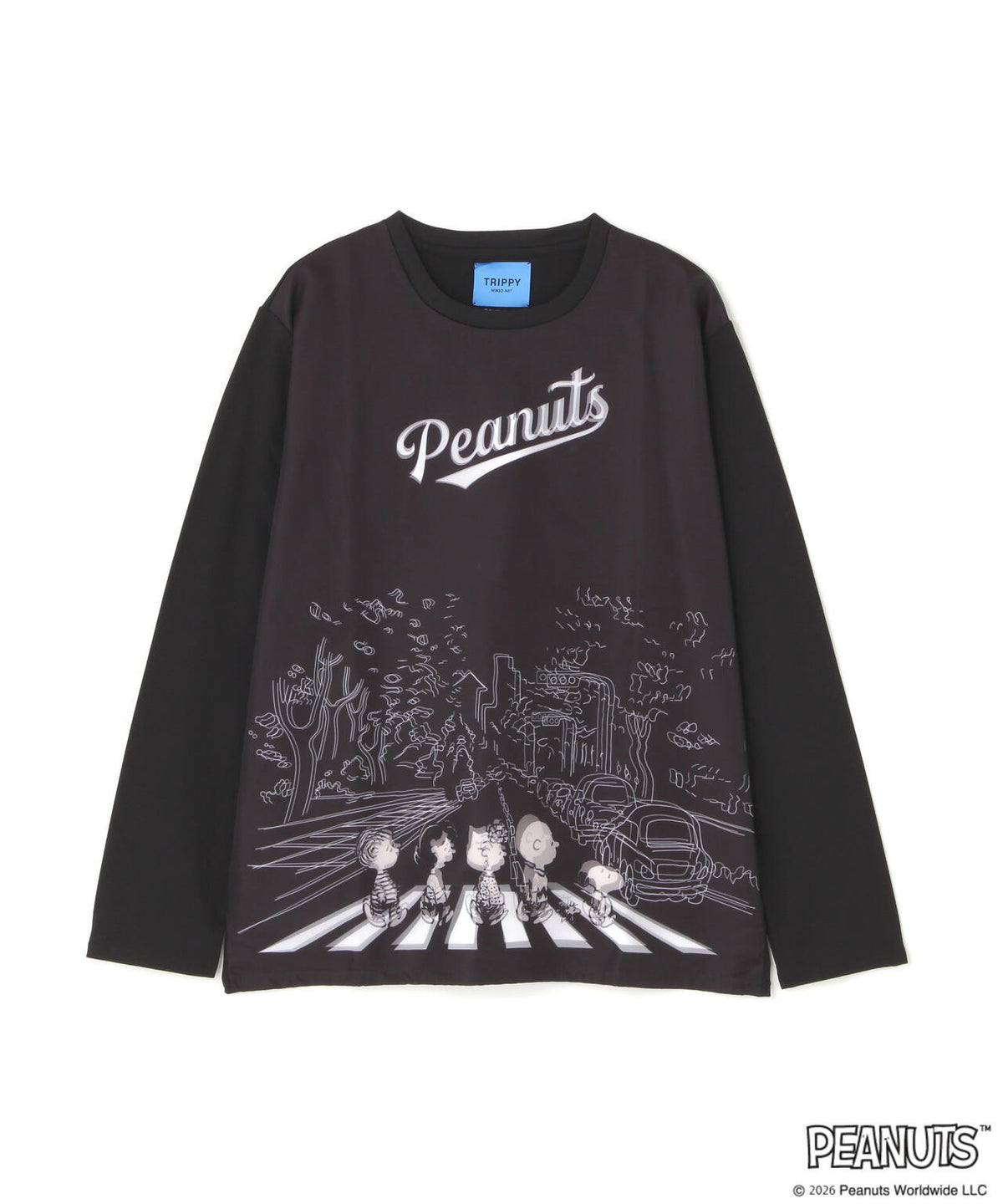 TRIPPY ART(トリッピーアート）SNOOPY ABBEY ROAD 3D L/S TEE