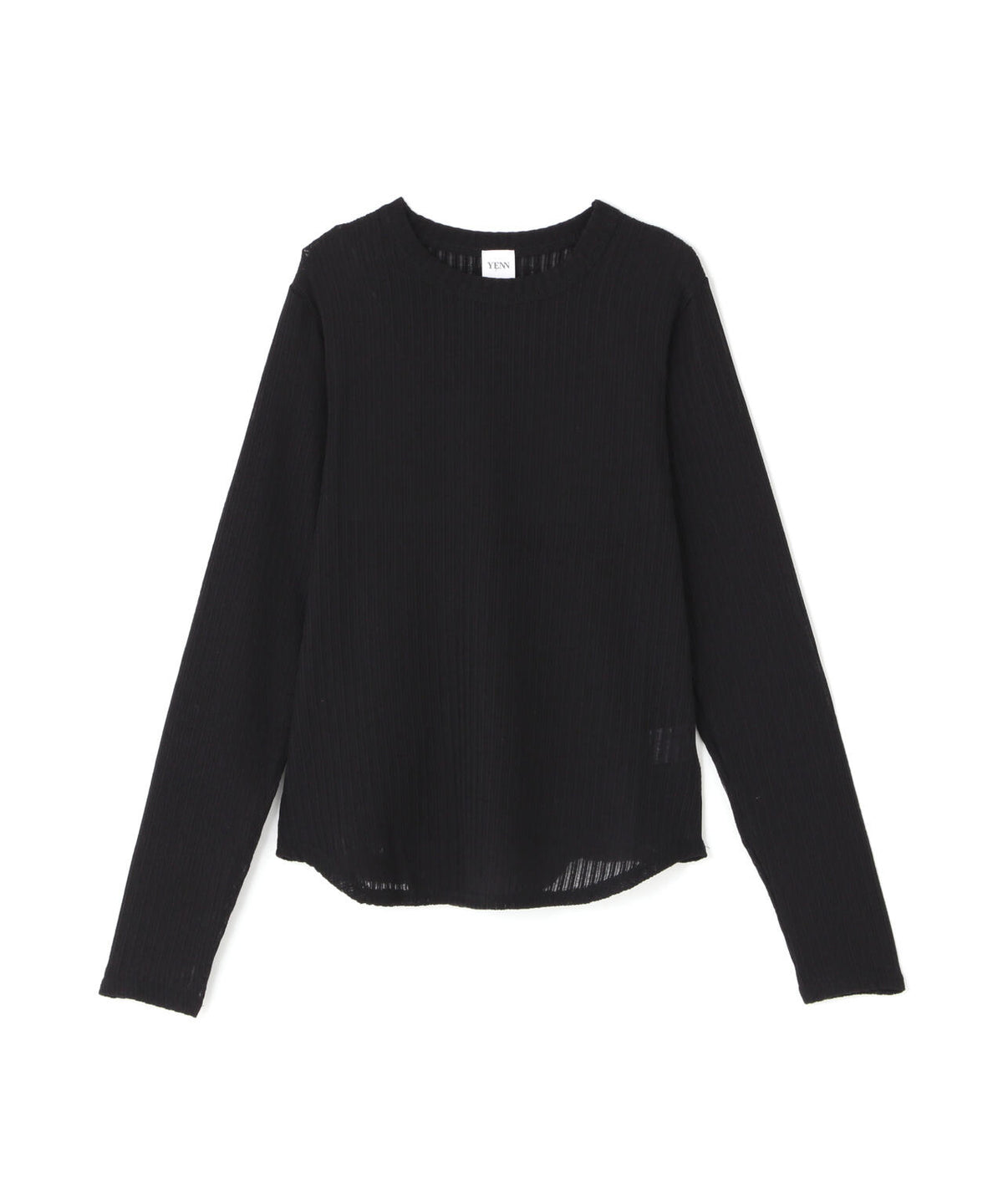 YENN（イエン）STRIPE SHEER RIB TEE