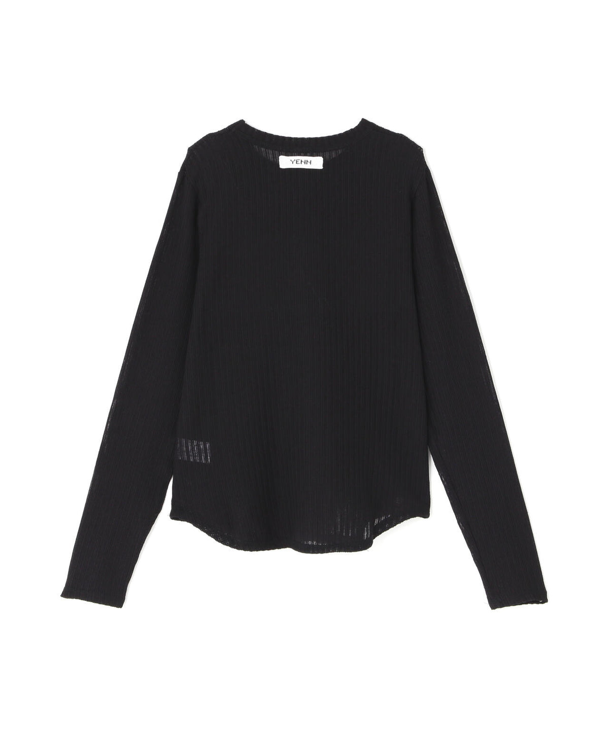 YENN（イエン）STRIPE SHEER RIB TEE