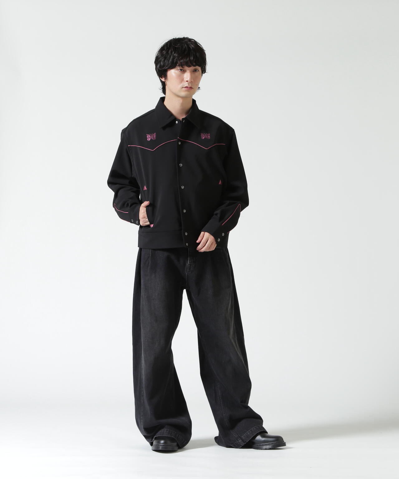 NEEDLES（ニードルズ）Piping Cowboy Jacket - Poly Double Cloth | B