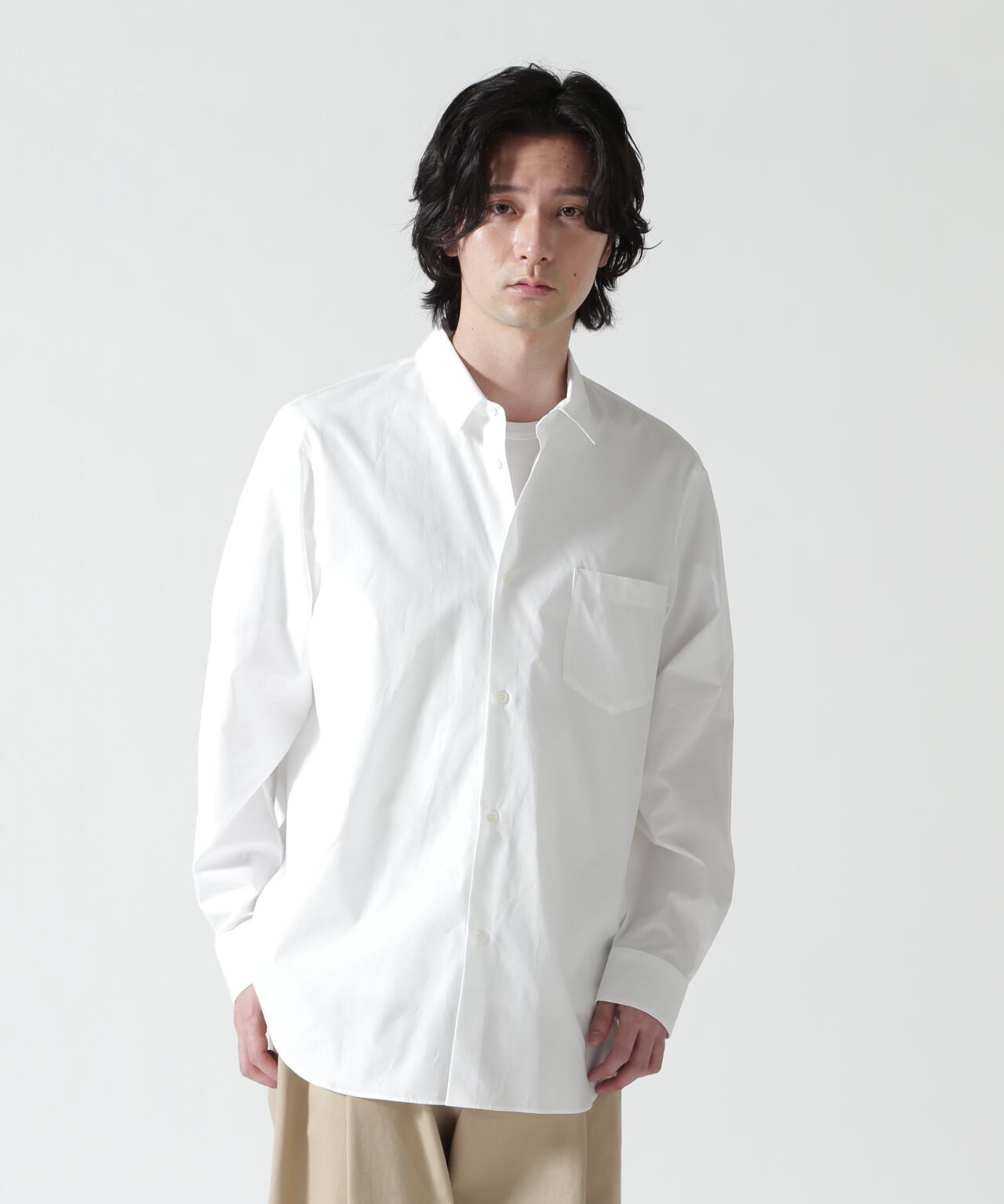Tシャツ(長袖+七分) ATON SUVIN BROAD STANDARD SHIRT White SUVIN BROAD | STANDARD SHIRT – ATON | エイトン