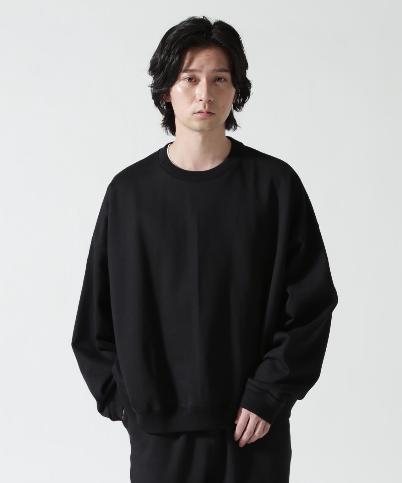 MARKAWARE　23AW　HUGE SWEAT SHORT　ブラック　1 MARKAWARE（マーカウェア） / HUGE SHORT SWEAT ヒュージスウェット