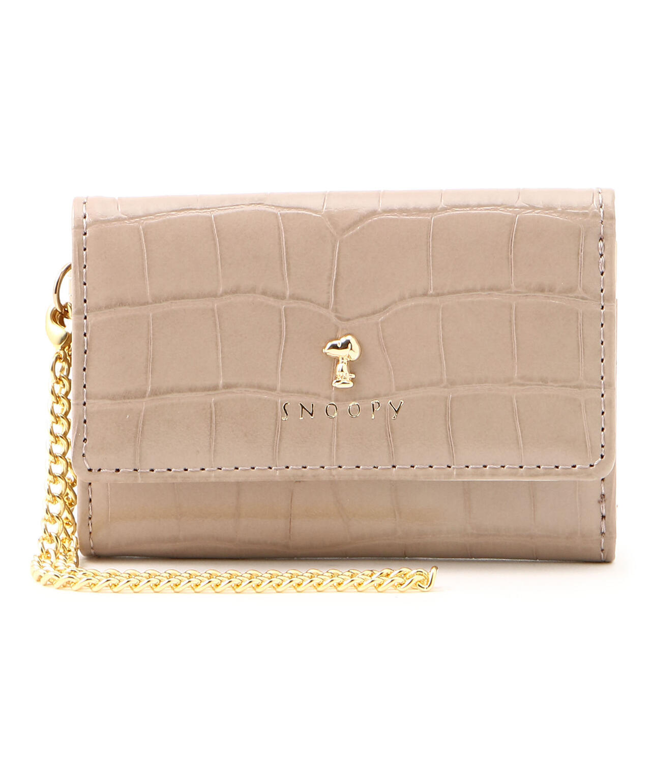 SNOOPY LEATHER COLLECTION/スヌーピーレザーコレクション/クロコシリーズ/三つ折れ束入れ