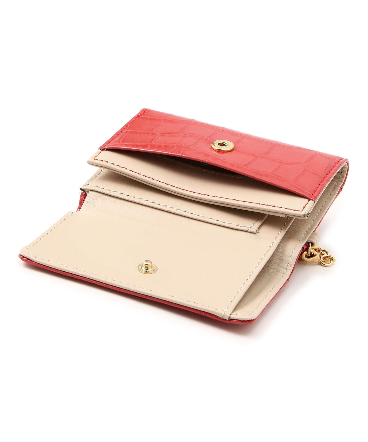 SNOOPY LEATHER COLLECTION/スヌーピーレザーコレクション/クロコシリーズ/三つ折れ束入れ