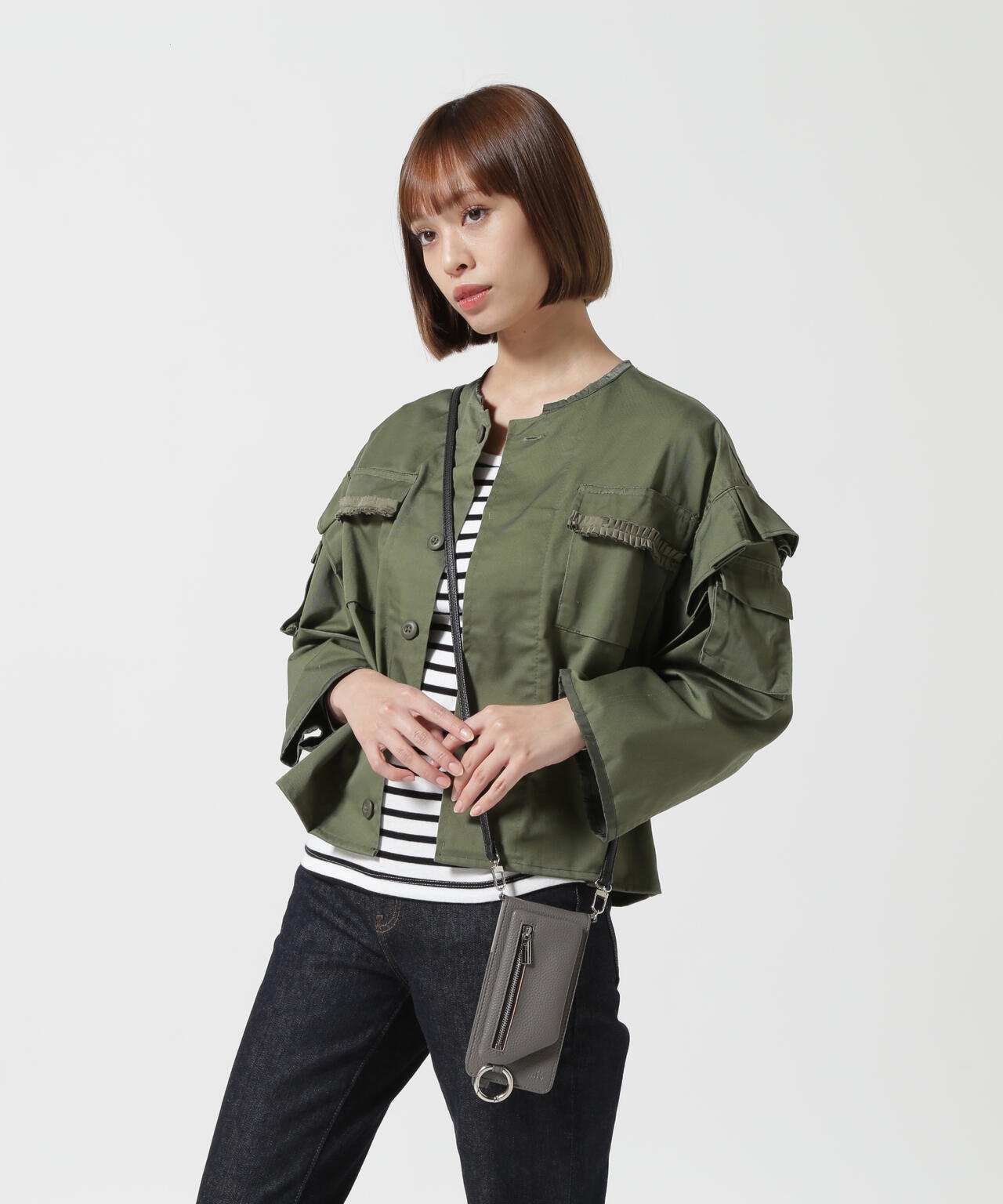 ajew/エジュー/【ひも付き マルチ対応 Mサイズ】zipphone case