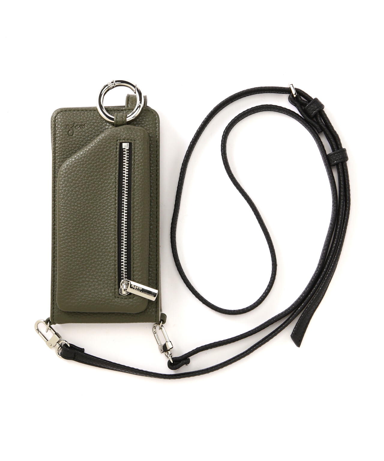ajew/エジュー/【ひも付き マルチ対応 Mサイズ】zipphone case shoulder