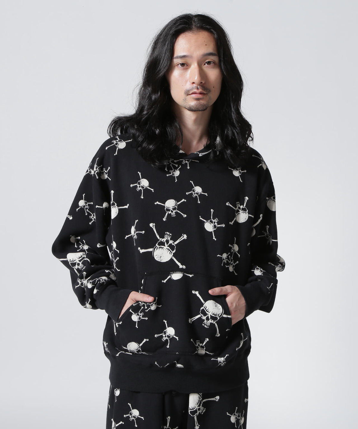 SAINT MICHAEL/セント マイケル/SA_CRW SWT/SKULL/BLACK | ROYAL FLASH 