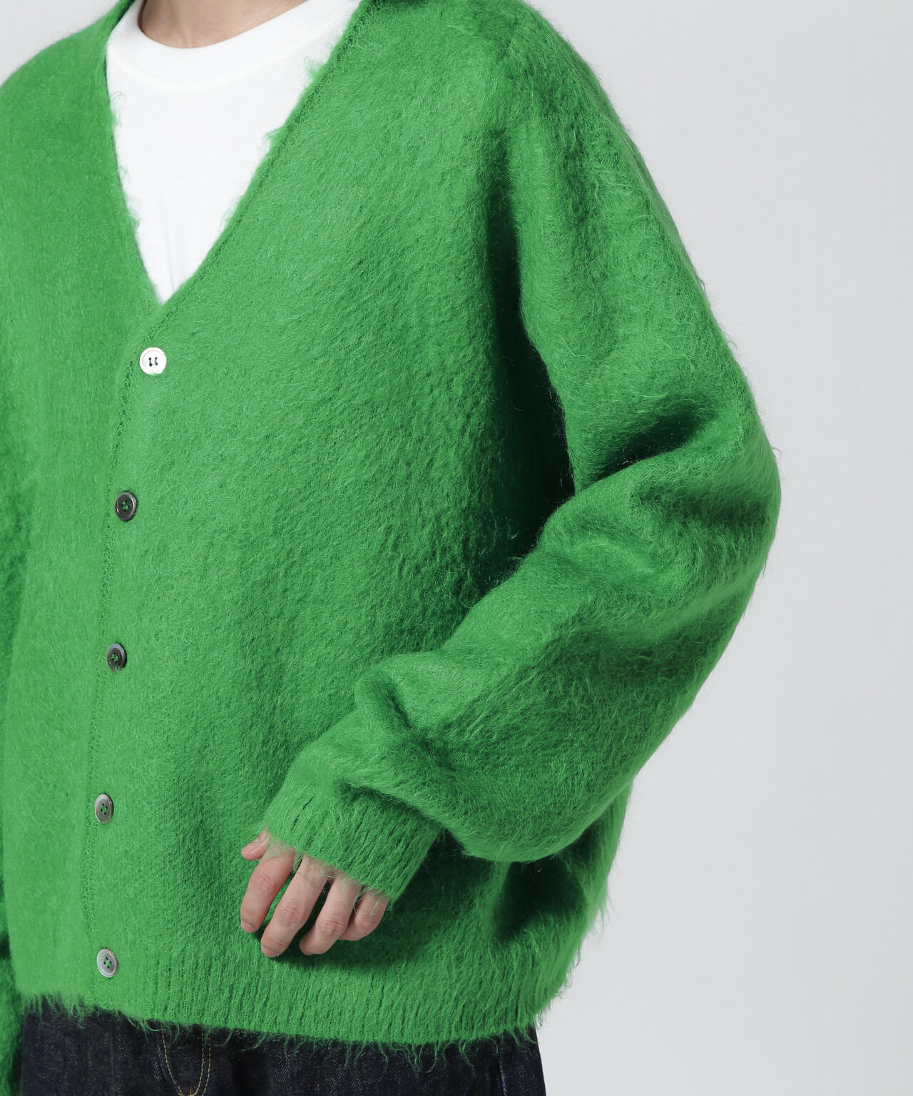 SAINT MICHAEL/セント マイケル/CARDIGAN/MOHAIR/GREEN | ROYAL FLASH