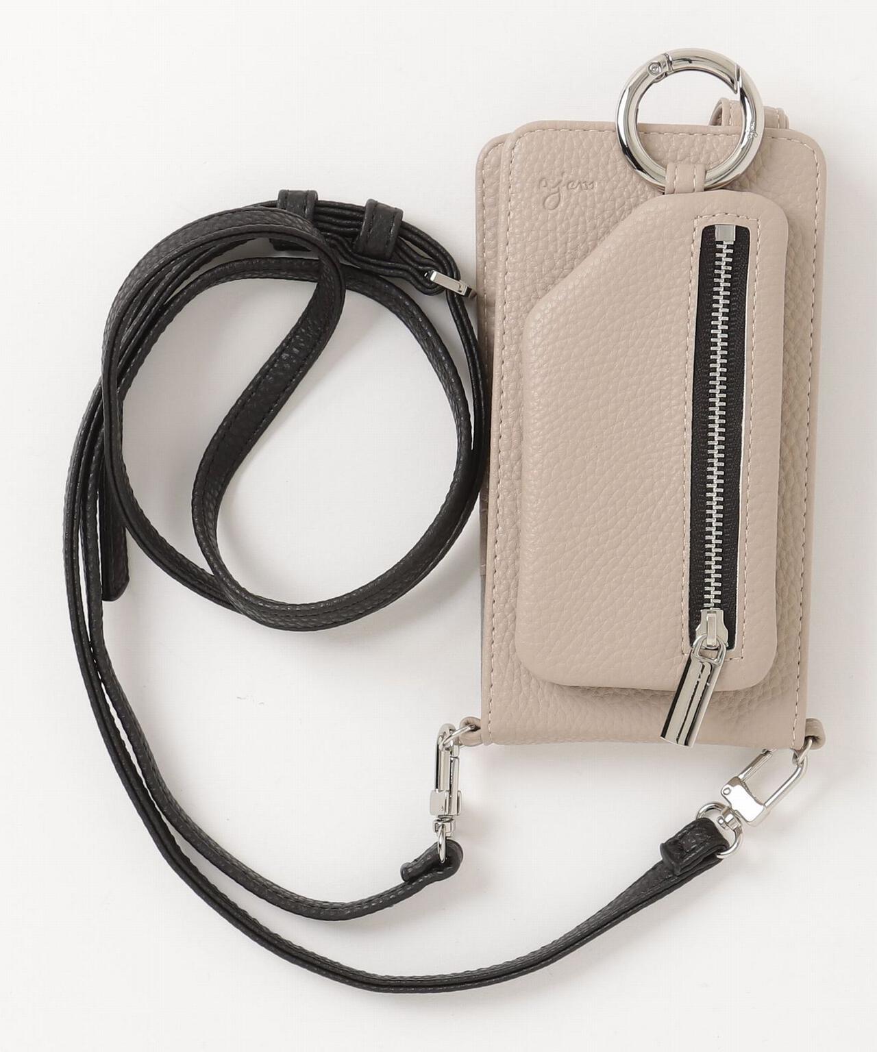ajew/エジュー/【ひも付き マルチ対応 Sサイズ】 zipphone case shoulder