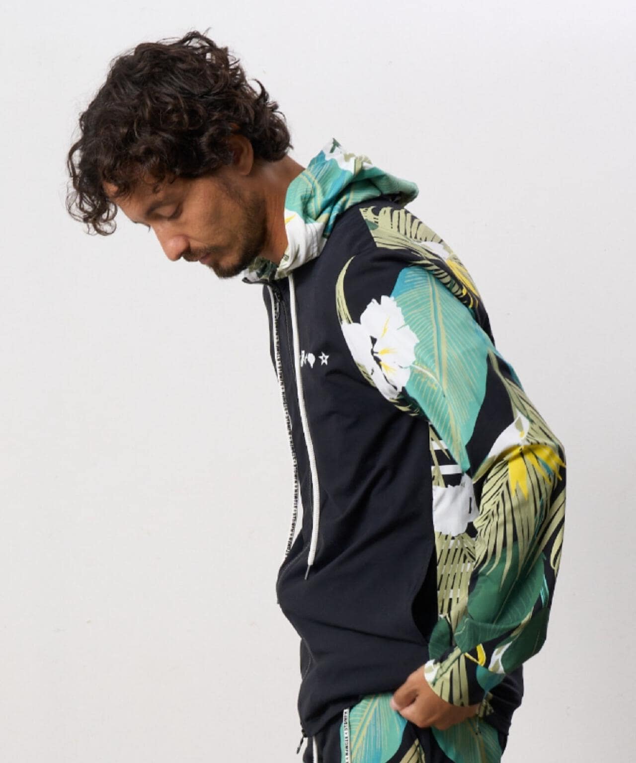 STUD MUFFIN/スタッドマフィン/フラワーリーフ柄ストレッチナイロンPK