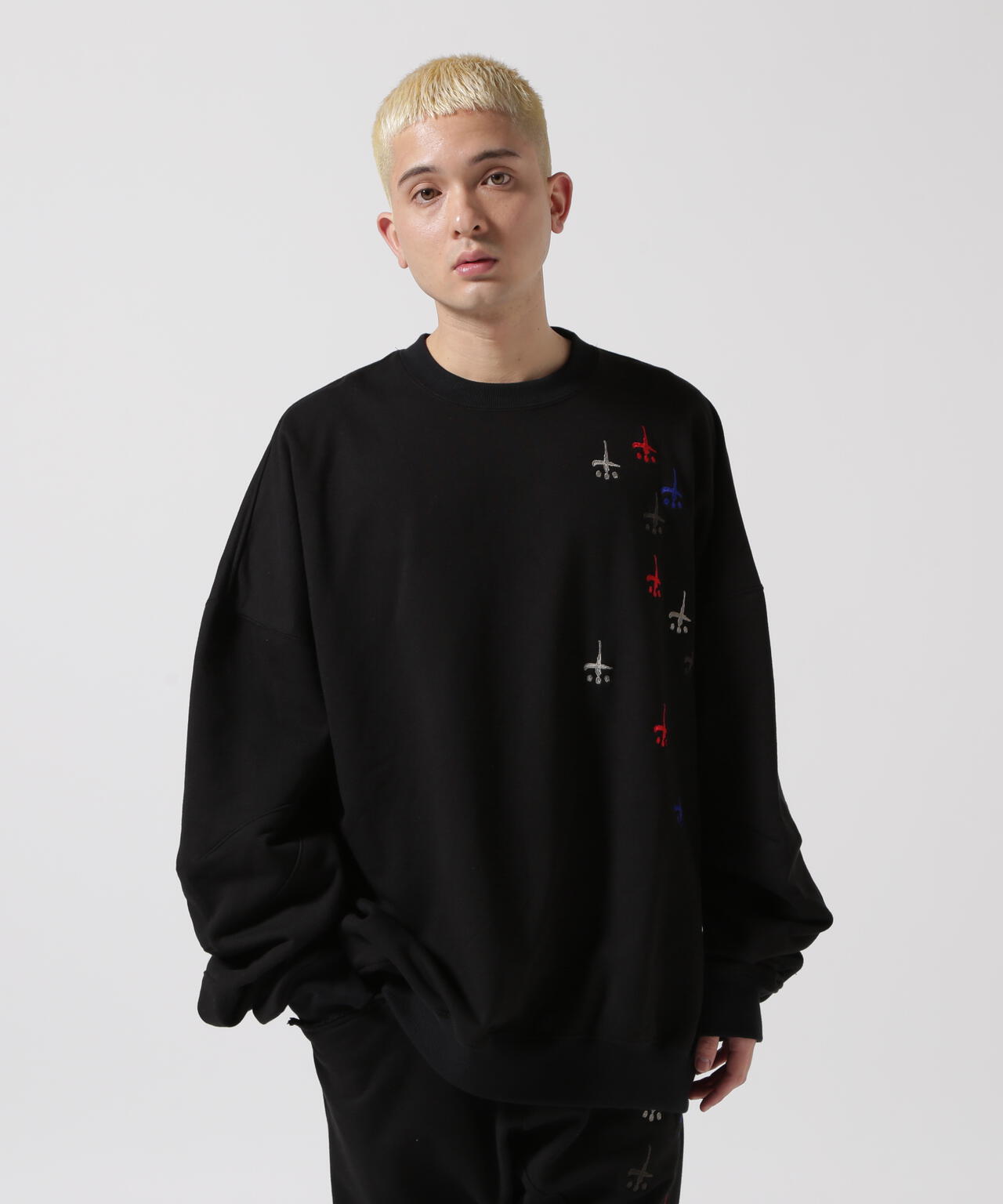 CTLS/シーティーエルエス/別注USUAL CREW-NECK 刺繍クロス | ROYAL