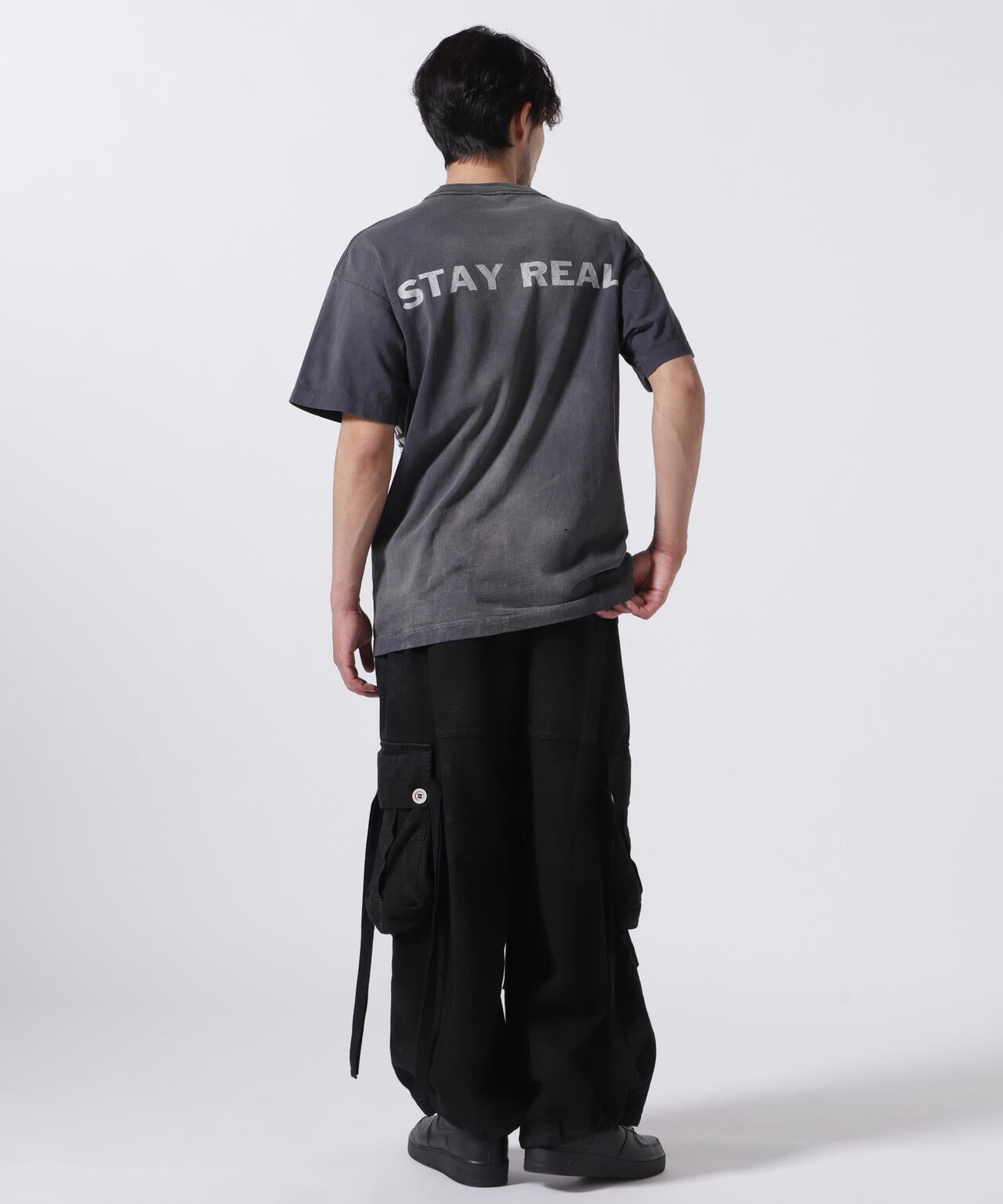 【限定品】 SAINT MICHAEL ✖️PTP Tシャツ Mサイズ SAINT MICHAEL/セント マイケル×PTP/SS TEE/STAY REAL/BLK | ROYAL