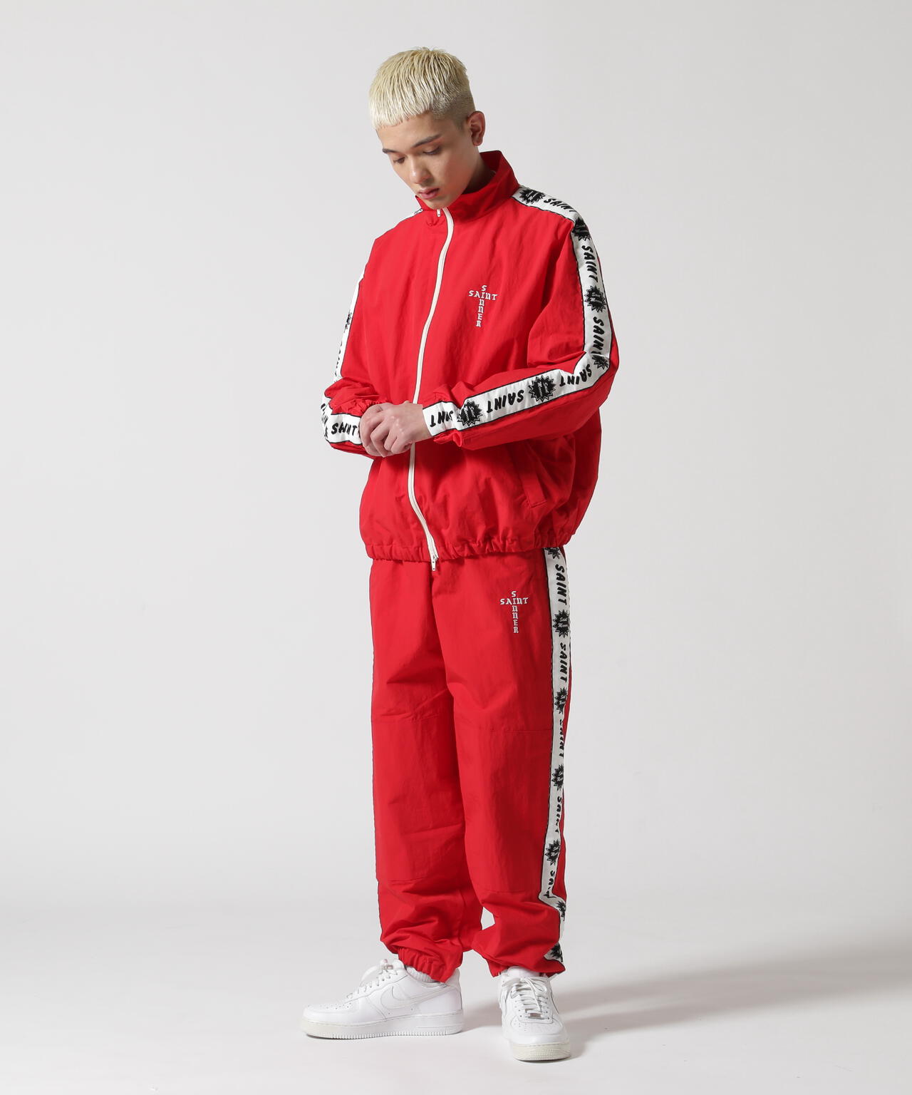 セントマイケル　ジャージ SAINT MICHAEL/セント マイケル/TRACK JKT/SIDE TAPE/RED