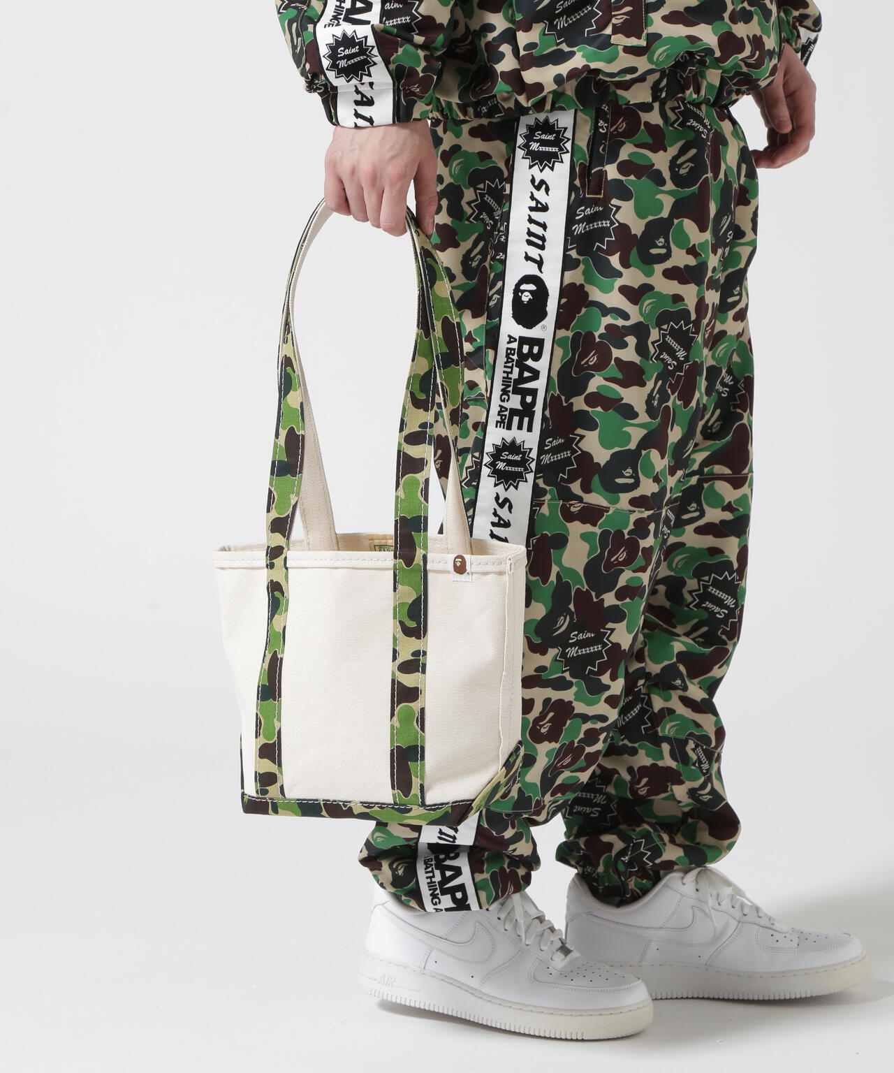 SAINT MICHAEL/セントマイケル×ア・ベイシング・エイプ/TOTE BAG/SMALL