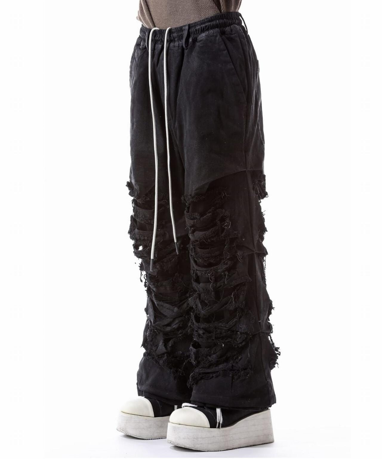 A.F ARTEFACT/Damage Denim Tuck Wide Pants | ROYAL FLASH（ロイヤル