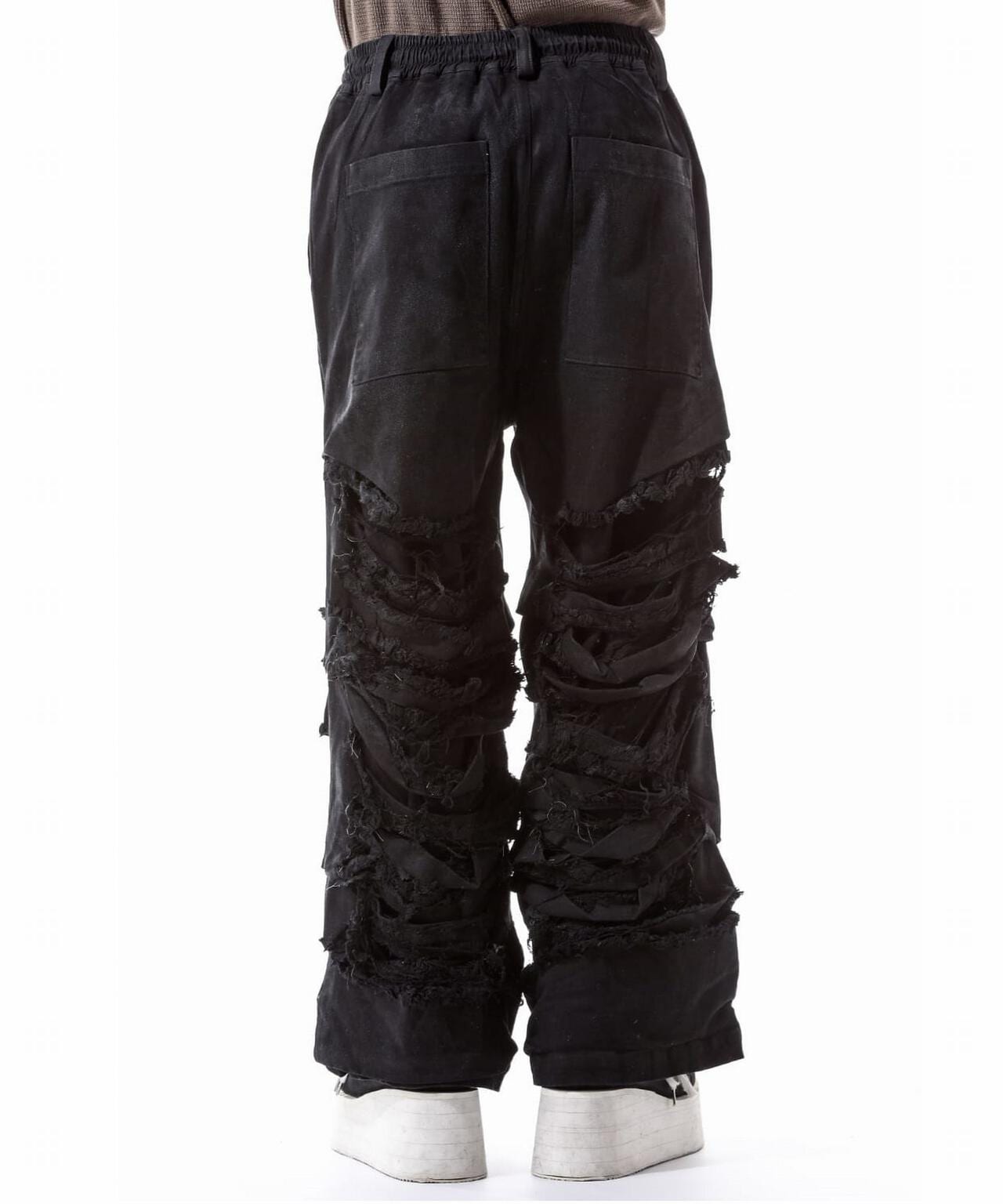 A.F ARTEFACT/Damage Denim Tuck Wide Pants | ROYAL FLASH（ロイヤル