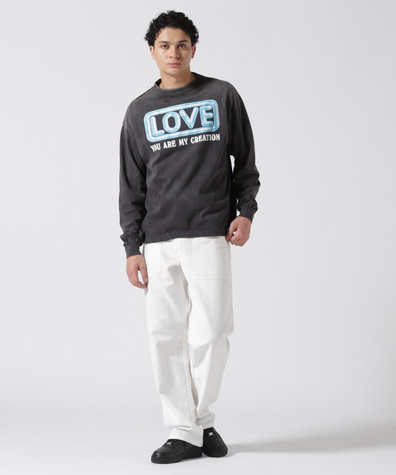 SAINT MICHAEL/セントマイケル/LS TEE/LOVE/BLACK | ROYAL FLASH