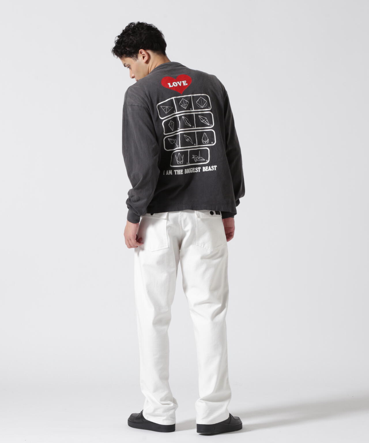 SAINT MICHAEL/セントマイケル/LS TEE/LOVE/BLACK | ROYAL FLASH