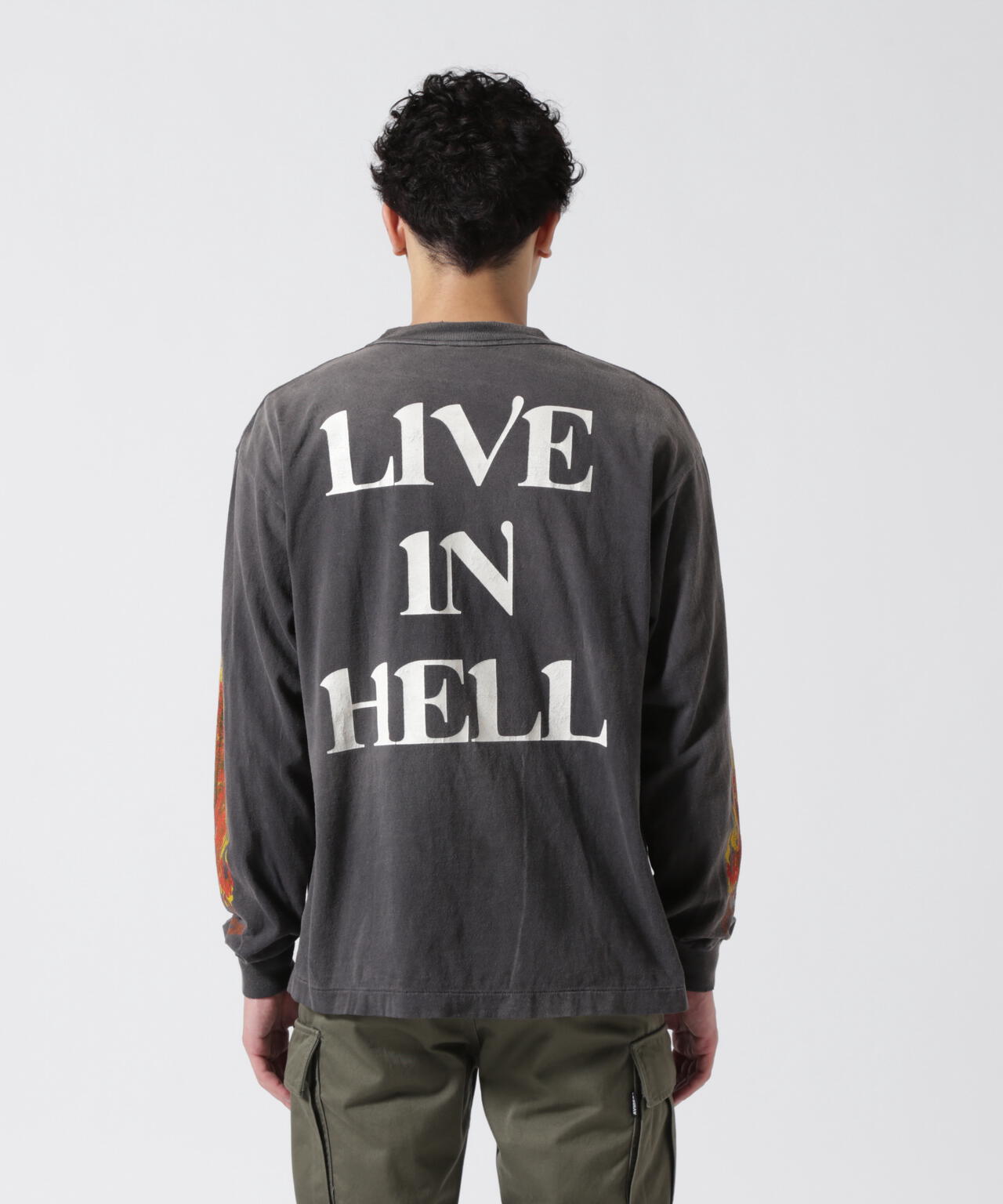 SAINT MICHAEL/セントマイケル/LS TEE/LIVE IN HELL/BLACK | ROYAL
