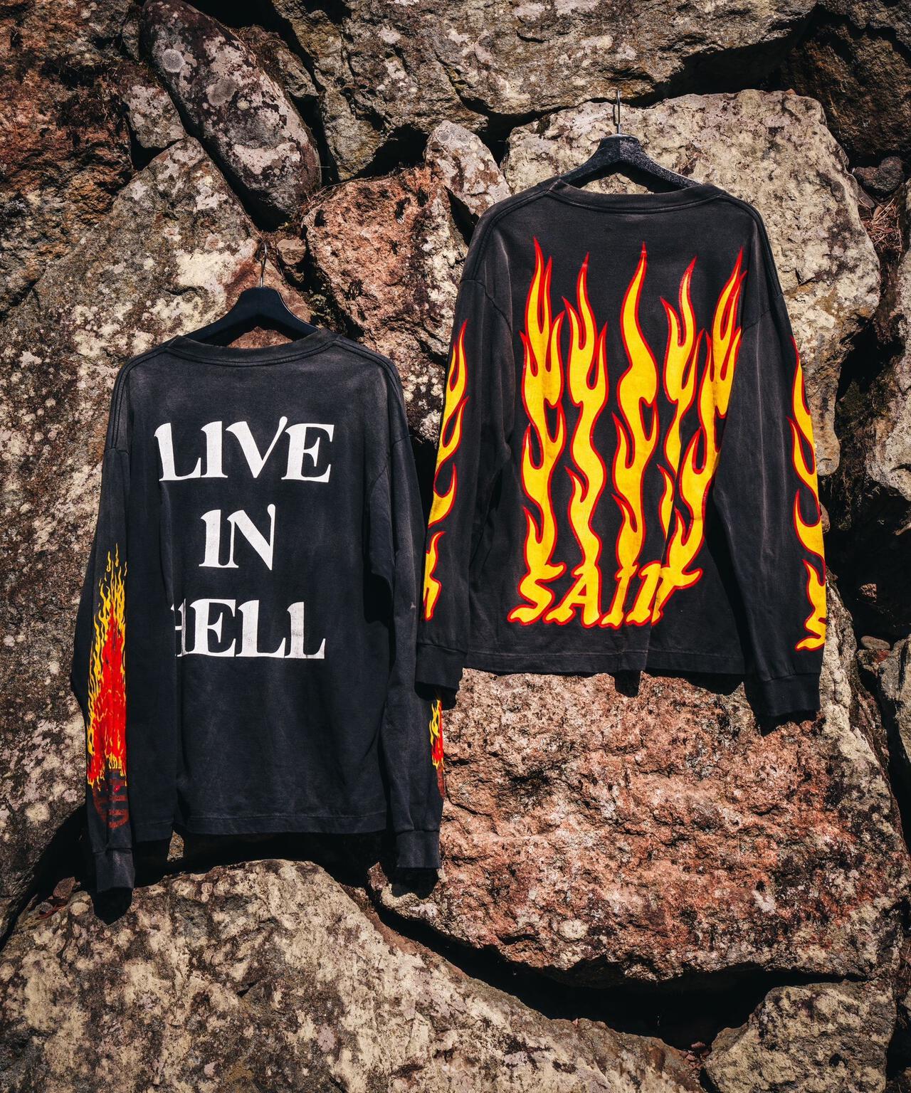 SAINT MICHAEL/セントマイケル/LS TEE/LIVE IN HELL/BLACK SAINT MICHAEL/セントマイケル/LS TEE/LIVE IN HELL/BLACK