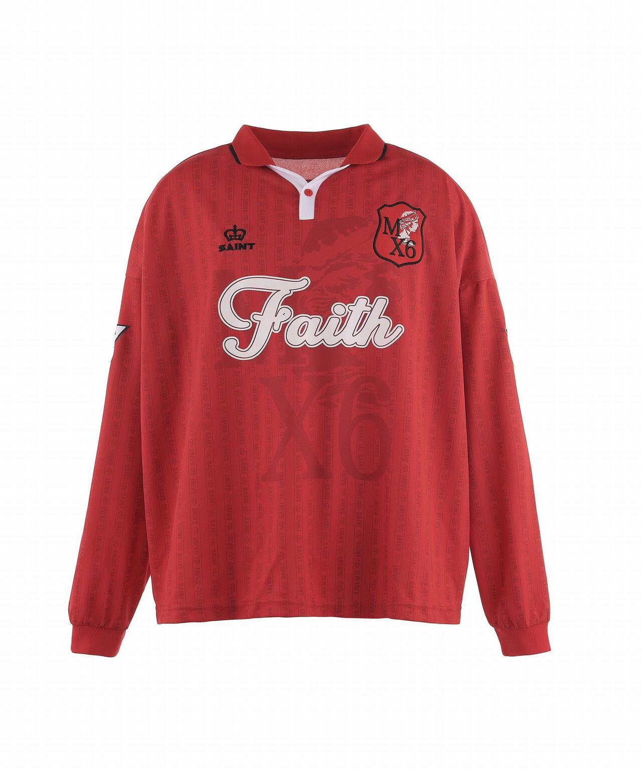 SAINT MICHAEL/セントマイケル/SOCCER SHIRT/FAITH/RED | ROYAL FLASH