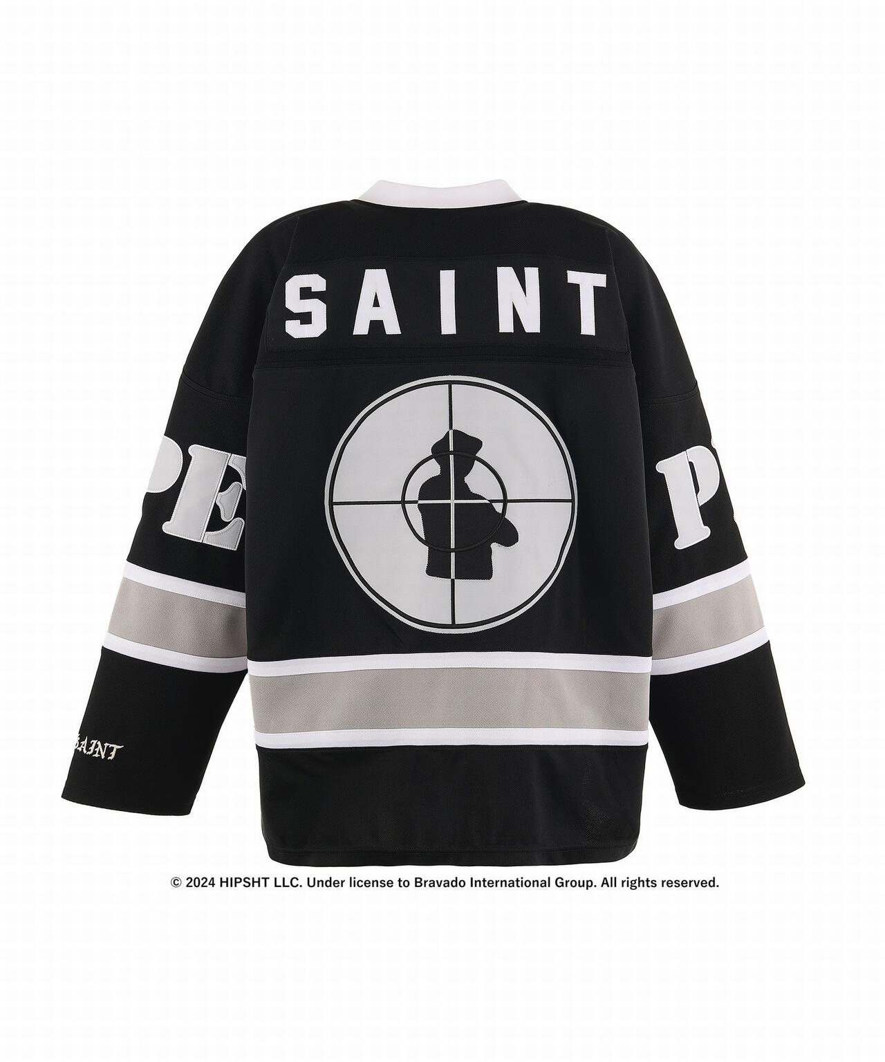 SAINT MICHAEL/セントマイケル/PE_GAME SHIRT/SNT ENEMY/BLK