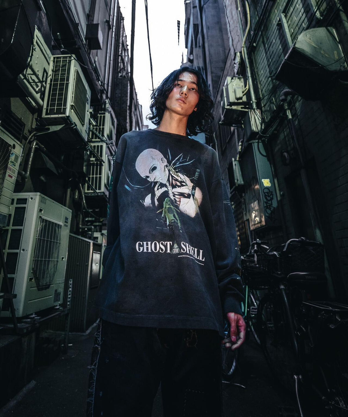 SAINT MICHAEL/セントマイケル×攻殻機動隊/GS_LS TEE/GITS/BLACK 