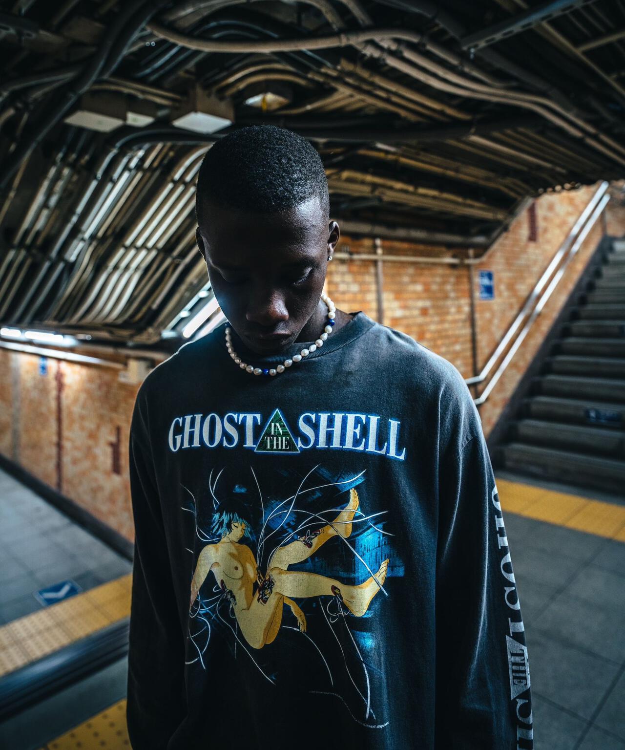 SAINT MICHAEL/セントマイケル/GS_LS TEE/ILYA GITS/BLACK | ROYAL
