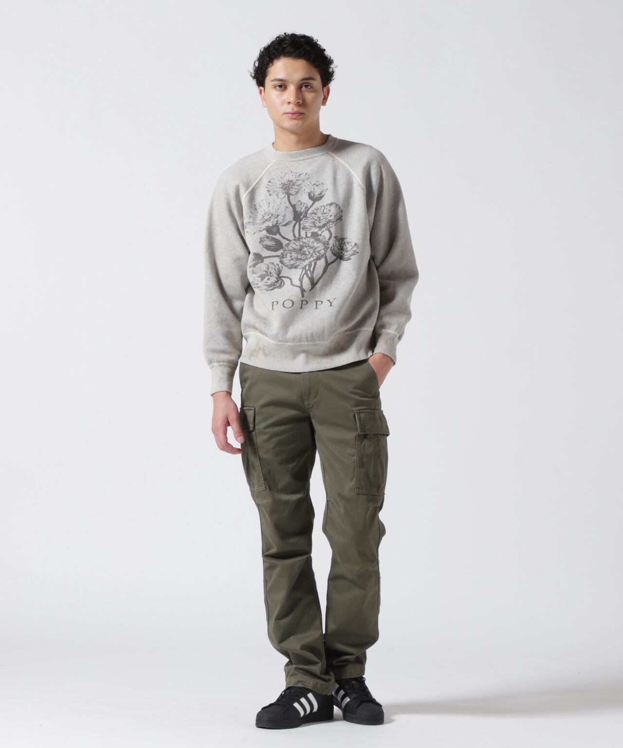 SAINT MICHAEL/セントマイケル/CREW SWEAT/FLOWER/GRAY | ROYAL FLASH