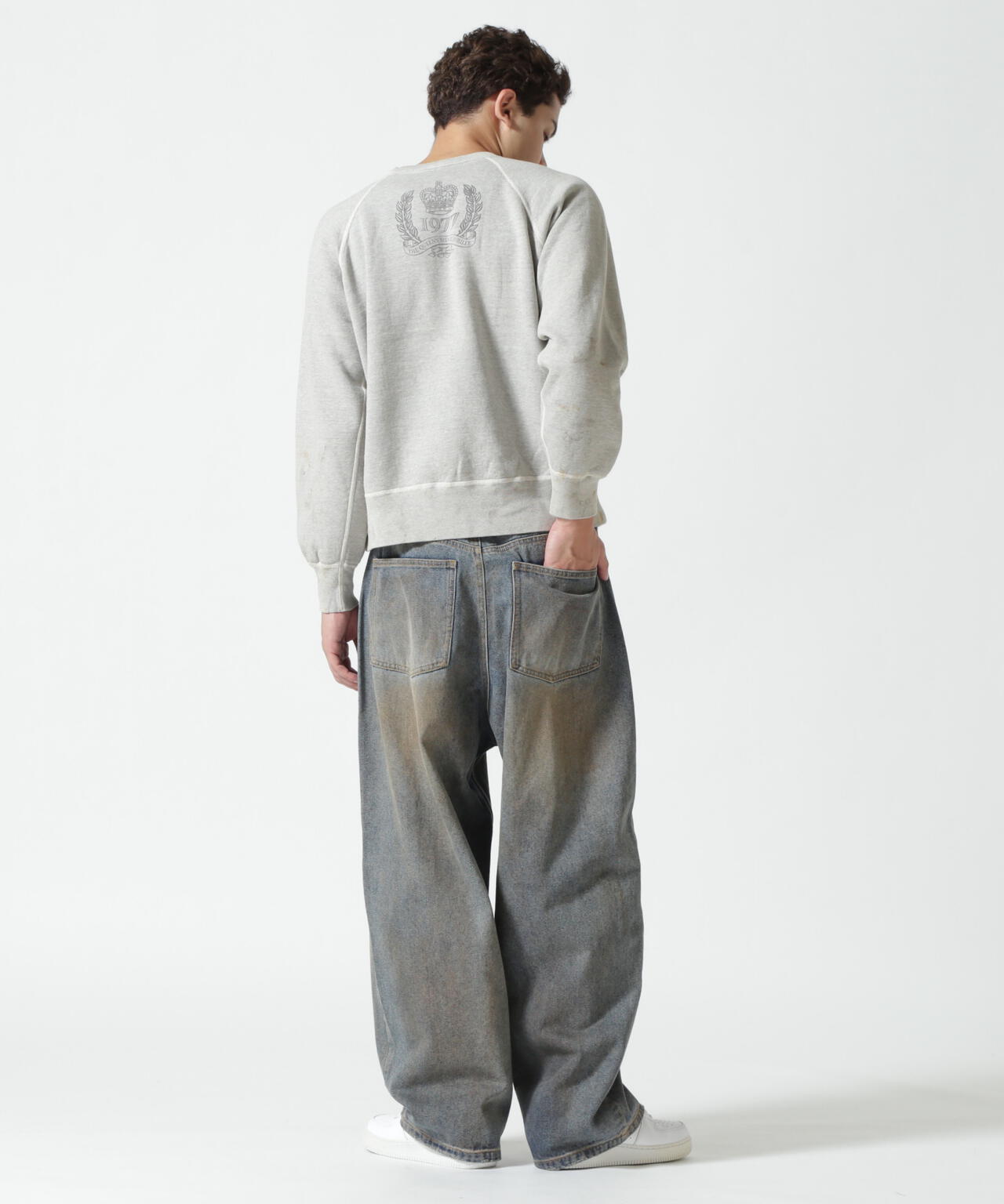 セントマイケル　美品 SAINT MICHAEL/セントマイケル/SP_CREW SWEAT/QUEEN/GRAY | ROYAL