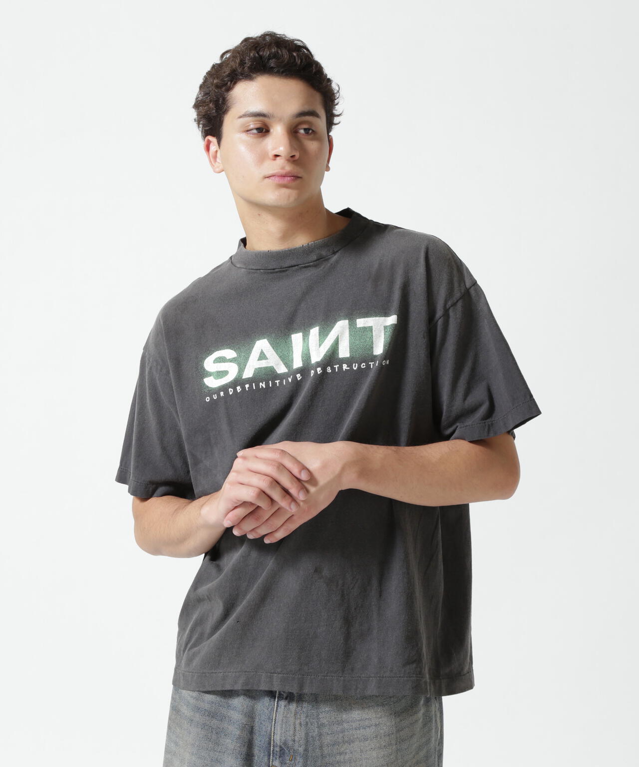 SAINT MICHAEL/セントマイケル/SS TEE/SAINT/BLACK | ROYAL