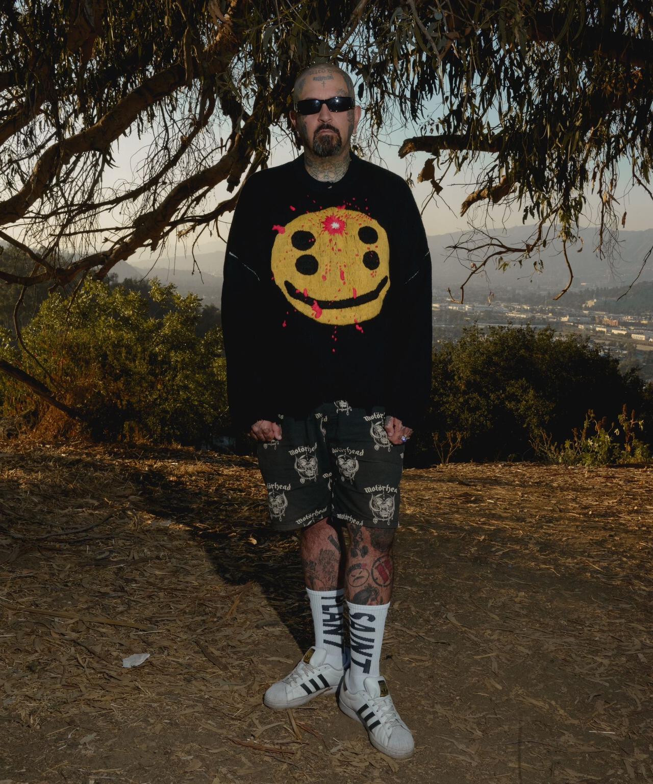 セントマイケル/CP_CREW KNIT/SMILE/BLACK セントマイケル/CP_CREW KNIT/SMILE/BLACK